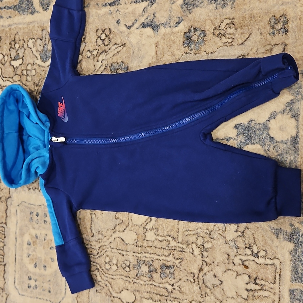 Nike Kids Navy and Light Blue One Piece